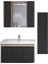 Denko Mostar 90 cm Banyo Dolabı Takımı ve Boy Dolabı-Si̇yah 1