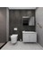 Açelya 80 cm Komple Mdf ve Membran Kapakli Banyo Dolabi Takimi 1