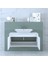 Banos Banyo Ld7 Ayaksız 2 Kapaklı Lavabolu Mat Beyaz Mdf 100 cm Banyo Dolabı 2