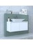 Banos Banyo Ld7 Ayaksız 2 Kapaklı Lavabolu Mat Beyaz Mdf 100 cm Banyo Dolabı 3