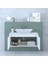 Banos Banyo Ld7 Ayaksız 2 Kapaklı Lavabolu Mat Beyaz Mdf 100 cm Banyo Dolabı 4
