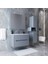 Home Madrid 80 cm Mdf Banyo Dolabı Seti ve Boy Dolabı Sis Gri 1