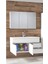 Esen Beyaz 100 cm Lüx Banyo Dolabı Takımı 4