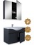 Kahire 80CM Antrasit Mdf Banyo Dolabı Seti Antrasit 2