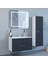Denko Galata 75 cm Mdf Antrasit Gri Banyo Dolabı Alt Modül ve Seramik Lavabo 4
