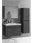 Antasit 65 cm + 35 cm Mdf Boy Dolaplı Seramik Lavabolu Ayna Dolaplı Banyo Dolabı Takımı 1