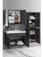Antasit 65 cm + 35 cm Mdf Boy Dolaplı Seramik Lavabolu Ayna Dolaplı Banyo Dolabı Takımı 2