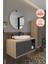 Gül 90 cm Banyo Dolabı Ayna Lavabo Boy Dolabı 1