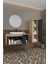 Gül 90 cm Banyo Dolabı Ayna Lavabo Boy Dolabı 3