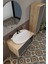 Gül 90 cm Banyo Dolabı Ayna Lavabo Boy Dolabı 4
