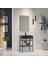 Capetown 60 cm Siyah Banyo Dolabı Alt Modül ve Lavabo 2
