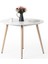 Bistro 100CM / Yuvarlak Mutfak Masası / Yuvarlak Yemek Masası / Beyaz 2