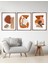 Zebra Çerçeveli Tablo Set 40X50 cm Ceviz 1