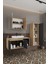 Lale 100 cm %100 Mdf Lavabolu Banyo Dolabı + Aynalı Dolap + Boy Dolabı 3