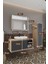 Lale 100 cm %100 Mdf Lavabolu Banyo Dolabı + Aynalı Dolap + Boy Dolabı 4