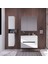 Home Madrid 80 cm Mdf Banyo Dolabı Seti ve Boy Dolabı Beyaz 1
