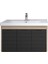 Turkuaz Frame Etajerli Lavabo 90*45CM-MOSTAR 90 Alt Modül -Siyah 4