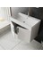 Ege 80 cm Lavabolu,aynalı Banyo Dolabı Seti, Seramik Lavabo Dahil, Beyaz 2