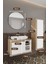 Gül Beyaz 70 cm Banyo Dolabı Ayna Lavabo Boy Dolabı 2