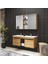 Denko Twin 120 cm Mdf Ud Banyo Dolabı Alt Modül ve Lavabo 2