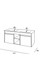 Denko Twin 120 cm Mdf Ud Banyo Dolabı Alt Modül ve Lavabo 3