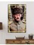 Gold Şerit Üniformalı Atatürk Cam Tablo, Uv Baskılı ve Temperli, Hediyelik 95X150 cm 1