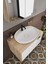 Lale Beyaz 80 cm %100 Mdf Lavabolu Banyo Dolabı + Aynalı Dolap 3