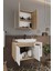 Lale Beyaz 80 cm %100 Mdf Lavabolu Banyo Dolabı + Aynalı Dolap 4