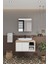 Lale Beyaz 80 cm %100 Mdf Lavabolu Banyo Dolabı + Aynalı Dolap 5