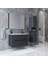 Home Madrid 80 cm Mdf Banyo Dolabı Seti ve Boy Dolabı Antrasit 1