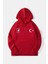 10 Kasıma Özel Üç Iplik Kapşonlu Baskılı Sweatshirt - Kırmızı 1