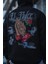 Üç Iplik Penye Kapşonlu Baskılı Sweatshirt - Siyah 2