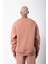 Unisex Biskilet Yaka Üç Iplik Sweatshirt - Pembe 3