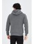 Unisex Tam Fermuarlı Kapşonlu Sweatshirt - Füme 2