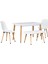 Vilinze Eames Sandalye-Bank Avanos Ahşap Mutfak Masası Takımı - 70X120 cm 2