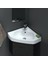 Turkuaz Cerastyle Arda Köşe Mini Lavabo 46*46 cm 1