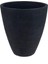 Yivli Antrasit Plastik Saksı Çap 39 cm Yükseklik 42 cm 1