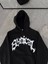 Kışlık Kapşonlu Baskılı Oversize Sweatshirt- Siyah 2