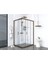 Iskit Duşakabin 90 x 100 Dikdörtgen Şeffaf Cam Köşe Girişli Kabin Bronz Profil 6mm 90X100 cm 2