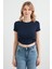 Basic Yanları Stoperli Crop Tişört 6