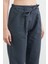 Beli Bağlamalı Straight Keten Pantolon 5