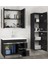 Viosen-Ea Siyah-Gri (80+35) 115 cm Çekmeceli Mdf-Boy Dolaplı-Lavabolu Banyo Dolabı 2