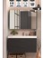 Lotus Banyo Dolabı 100 cm Lavabo Dahil Antrasit Çekmeceli Komple Mebran Mdf 1