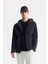 Erkek Siyah Comfort Fit Kapüşonlu Yaka Ince Mont A51Y6053 1