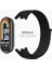 Xiaomi Mi Band 8 Ile Uyumlu Hafif ve Bileği Rahatsız Etmeyen Bilek Ölçüsüne Göre Ayarlanabilen Cırt Cırtlı Tasarım Kaliteli Hasır Örme Kumaş Kordon 3
