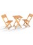 Tiny 2+1 Ahşap Balkon Bistro Set 1