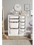 %100 Mdf - Small Duo 10 Sepetli Oyuncak Dolabı (SMALLDUO10SEPET-2B-2O-6K-BEYAZ) 1