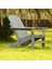 Ahşap Bahçe Sandalye Gri Adirondack 3