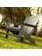 Ahşap Bahçe Sandalye Gri Adirondack 4