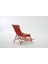 Most Sunbed Şezlong Su Bazlı %100 Ağaç Outdoor Kırmızı Kumaş Silikon Dolgu (Evinize Teslim) Kırmızı 3